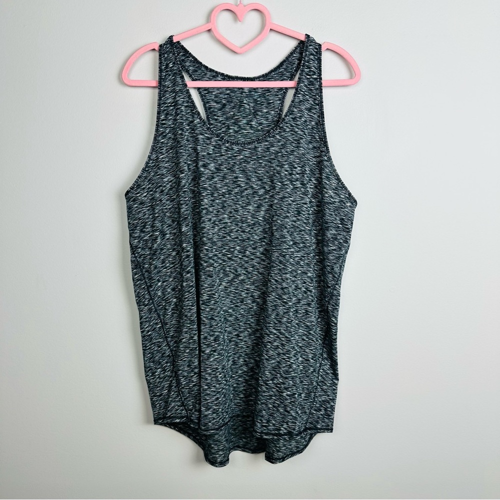 lululemon athletica Essential Tank Pleated Charcoal Heather Tank Top Size 10